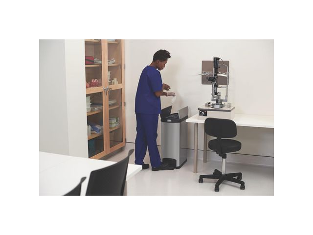 Papperskorg RUBBERMAID Slim Jim 50L stål